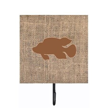 Carolines Treasures Fish - Tropical Fish Burlap and Brown Leash Or Key Holder BB1013-BL-BN-SH4